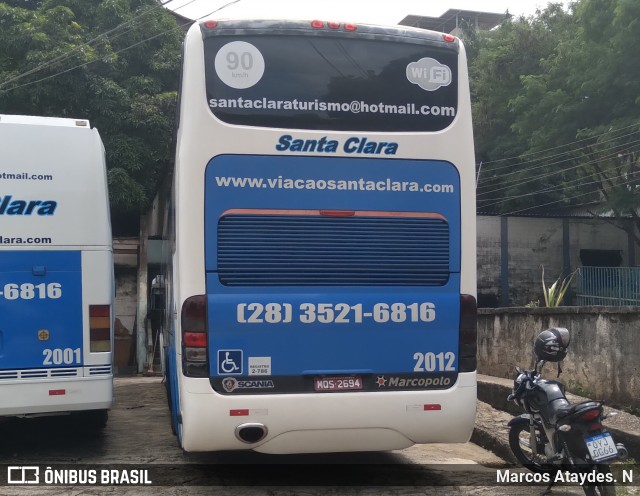 Viação Santa Clara Transporte e Turismo 2012 na cidade de Cachoeiro de Itapemirim, Espírito Santo, Brasil, por Marcos Ataydes. N. Número da foto: #8752507.