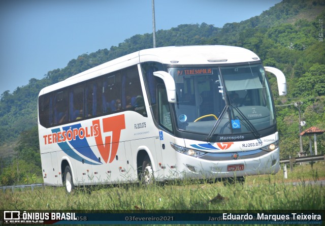 Viação Teresópolis RJ 203.075 na cidade de Guapimirim, Rio de Janeiro, Brasil, por Eduardo  Marques Teixeira. Número da foto: #8753138.