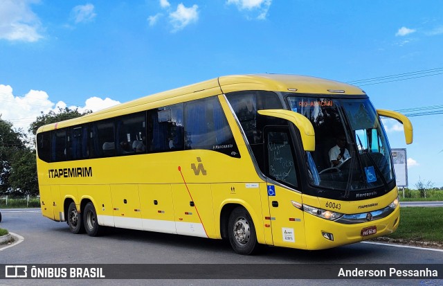 Viação Itapemirim 60043 na cidade de Campos dos Goytacazes, Rio de Janeiro, Brasil, por Anderson Pessanha. Número da foto: #8752275.