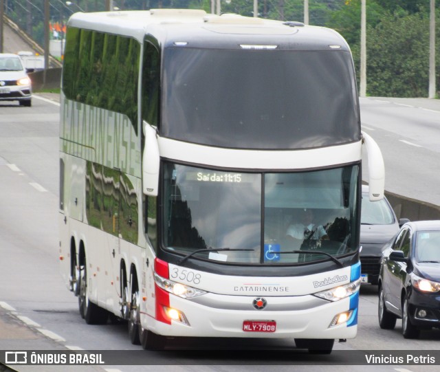 Auto Viação Catarinense 3508 na cidade de Joinville, Santa Catarina, Brasil, por Vinicius Petris. ID da foto: 8753580.