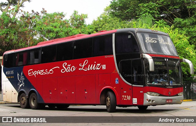 Expresso São Luiz 7230 na cidade de São Paulo, São Paulo, Brasil, por Andrey Gustavo. ID da foto: 8755071.