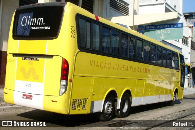 Viação Itapemirim 9501 na cidade de Rio de Janeiro, Rio de Janeiro, Brasil, por Rafael H.. ID da foto: 8759508.