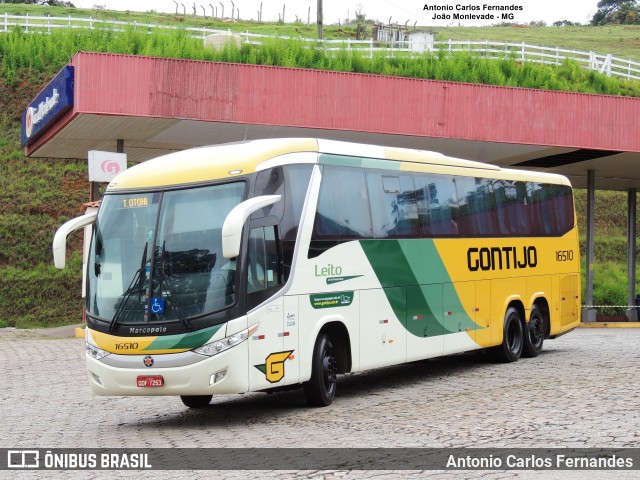 Empresa Gontijo de Transportes 16510 na cidade de João Monlevade, Minas Gerais, Brasil, por Antonio Carlos Fernandes. ID da foto: 8757438.