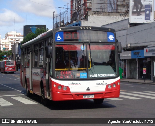 MONSA - Microomnibus Norte 6003 na cidade de Ciudad Autónoma de Buenos Aires, Argentina, por Agustin SanCristobal1712. Número da foto: #8758264.