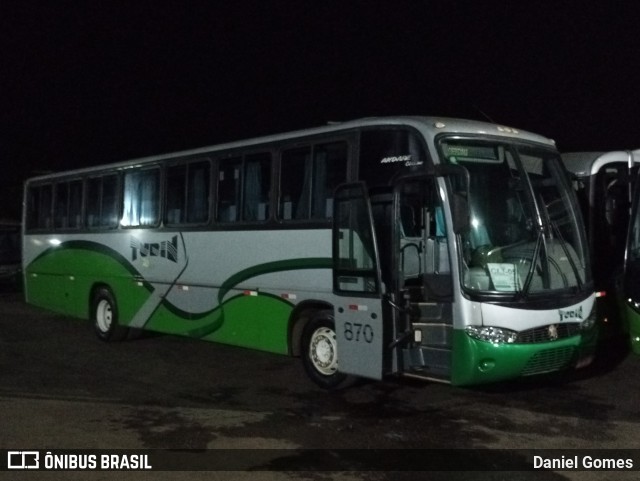 Turin Transportes 870 na cidade de Conselheiro Lafaiete, Minas Gerais, Brasil, por Daniel Gomes. ID da foto: 8758076.