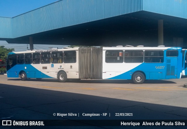 VB Transportes e Turismo 1487 na cidade de Campinas, São Paulo, Brasil, por Henrique Alves de Paula Silva. ID da foto: 8760432.