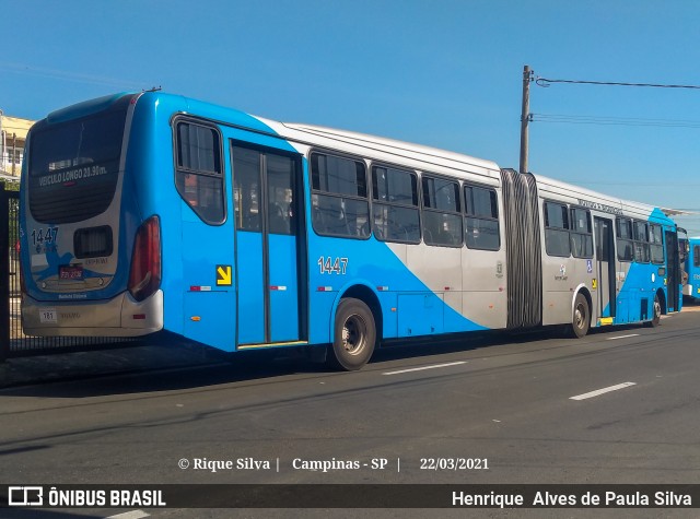 VB Transportes e Turismo 1447 na cidade de Campinas, São Paulo, Brasil, por Henrique Alves de Paula Silva. Número da foto: #8760261.