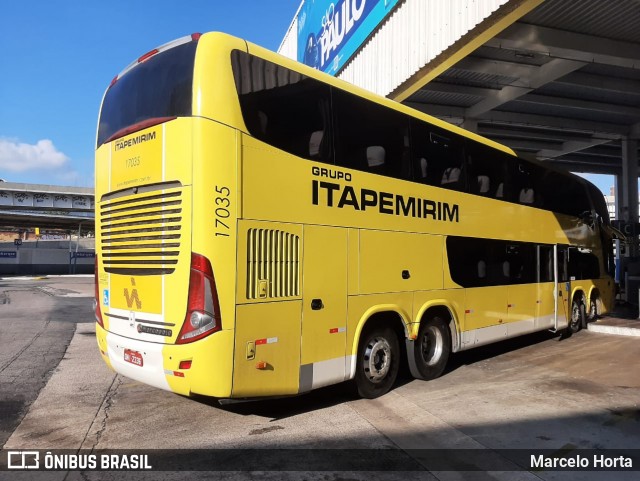 Viação Itapemirim 17035 na cidade de Rio de Janeiro, Rio de Janeiro, Brasil, por Marcelo Horta. Número da foto: #8760565.