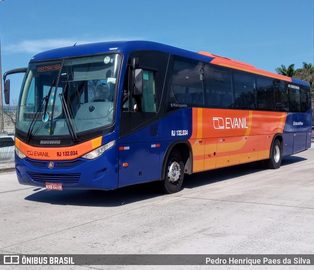 Evanil Transportes e Turismo RJ 132.034 na cidade de Rio de Janeiro, Rio de Janeiro, Brasil, por Pedro Henrique Paes da Silva. ID da foto: 8761271.