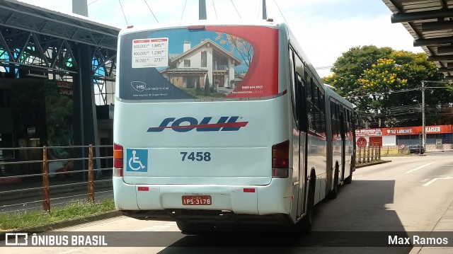 SOUL - Sociedade de Ônibus União Ltda. 7458 na cidade de Porto Alegre, Rio Grande do Sul, Brasil, por Max Ramos. Número da foto: #8763694.
