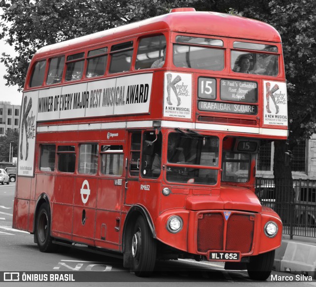 London Transport RM652 na cidade de London, Greater London, Inglaterra, por Marco Silva. ID da foto: 8763748.