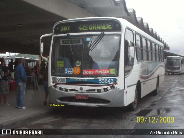 Transportes Campo Grande 53643 na cidade de Rio de Janeiro, Rio de Janeiro, Brasil, por Zé Ricardo Reis. Número da foto: #8763911.
