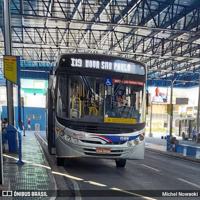 BBTT - Benfica Barueri Transporte e Turismo 1143 na cidade de Itapevi, São Paulo, Brasil, por Michel Nowacki. ID da foto: 8764981.