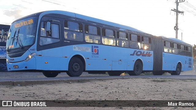 SOUL - Sociedade de Ônibus União Ltda. 7487 na cidade de Alvorada, Rio Grande do Sul, Brasil, por Max Ramos. Número da foto: #8763744.