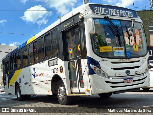 Viação Pinheiral 3023 na cidade de Volta Redonda, Rio de Janeiro, Brasil, por Matheus Martins da Silva. ID da foto: 8765142.