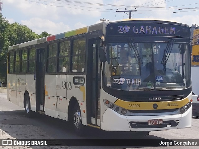 Tijuquinha - Auto Viação Tijuca A50005 na cidade de Rio de Janeiro, Rio de Janeiro, Brasil, por Jorge Gonçalves. Número da foto: #8764474.