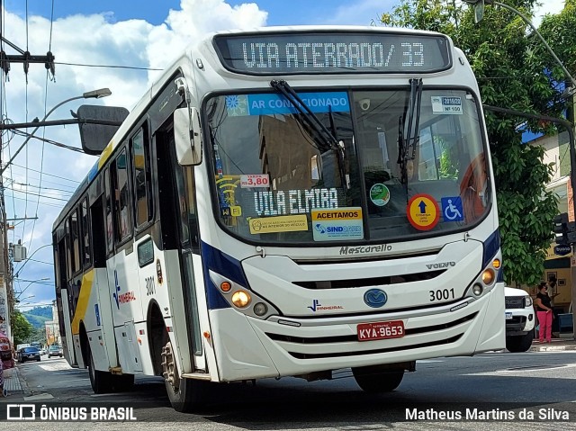 Viação Pinheiral 3001 na cidade de Volta Redonda, Rio de Janeiro, Brasil, por Matheus Martins da Silva. ID da foto: 8765175.