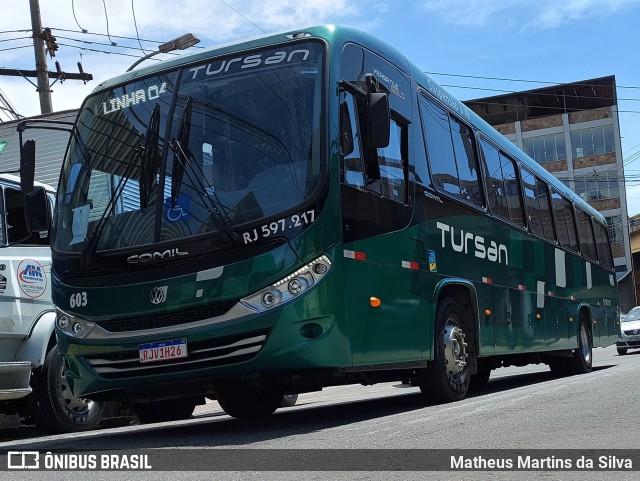 Tursan - Turismo Santo André RJ 597.217 na cidade de Volta Redonda, Rio de Janeiro, Brasil, por Matheus Martins da Silva. Número da foto: #8765132.