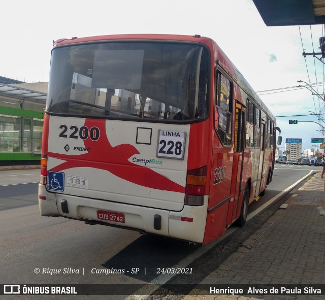Expresso CampiBus 2200 na cidade de Campinas, São Paulo, Brasil, por Henrique Alves de Paula Silva. Número da foto: #8763854.