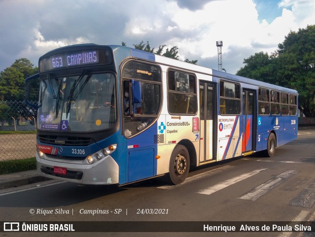 Transportes Capellini 33.106 na cidade de Campinas, São Paulo, Brasil, por Henrique Alves de Paula Silva. ID da foto: 8765742.