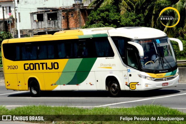 Empresa Gontijo de Transportes 7020 na cidade de Salvador, Bahia, Brasil, por Felipe Pessoa de Albuquerque. Número da foto: #8770135.