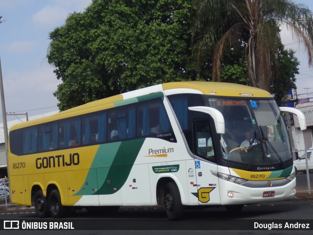 Empresa Gontijo de Transportes 18270 na cidade de Uberaba, Minas Gerais, Brasil, por Douglas Andrez. ID da foto: 8770020.