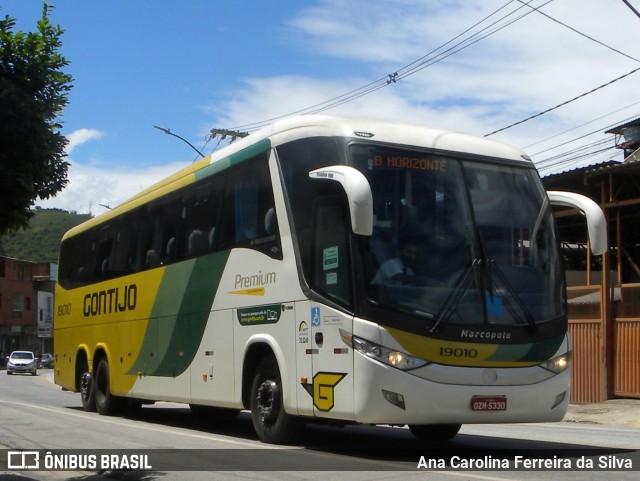 Empresa Gontijo de Transportes 19010 na cidade de Timóteo, Minas Gerais, Brasil, por Ana Carolina Ferreira da Silva. ID da foto: 8769828.