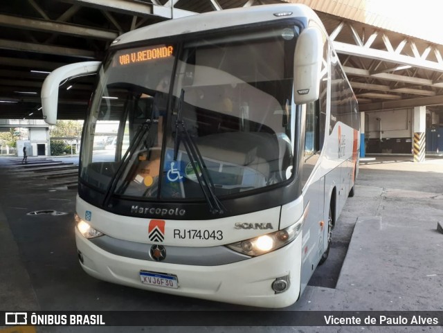 Viação Cidade do Aço RJ 174.043 na cidade de Rio de Janeiro, Rio de Janeiro, Brasil, por Vicente de Paulo Alves. Número da foto: #8772754.