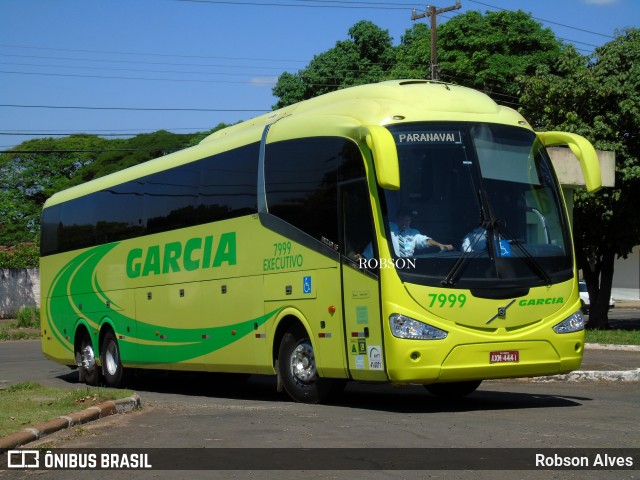 Viação Garcia 7999 na cidade de Paranavaí, Paraná, Brasil, por Robson Alves. Número da foto: #8772691.