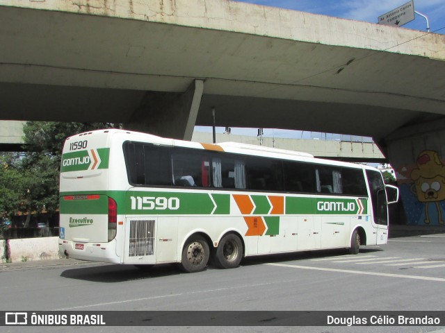 Empresa Gontijo de Transportes 11590 na cidade de Belo Horizonte, Minas Gerais, Brasil, por Douglas Célio Brandao. ID da foto: 8770998.