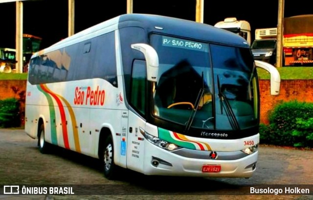 Expresso São Pedro 3450 na cidade de Santa Maria, Rio Grande do Sul, Brasil, por Busologo Holken. Número da foto: #8771409.