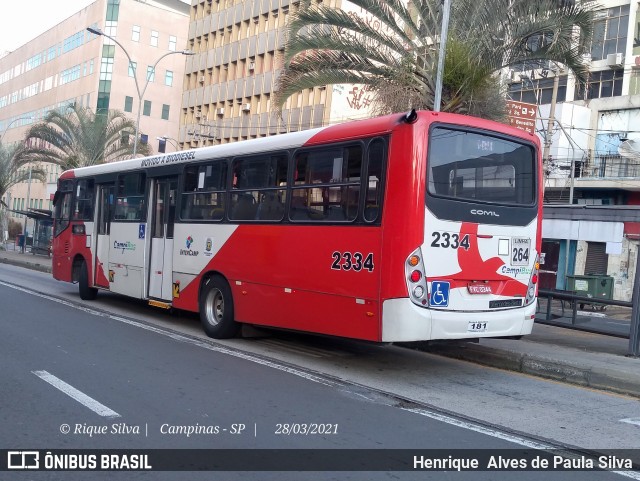 Expresso CampiBus 2334 na cidade de Campinas, São Paulo, Brasil, por Henrique Alves de Paula Silva. Número da foto: #8773359.