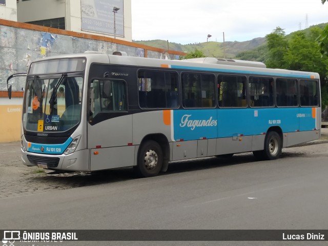 Auto Ônibus Fagundes RJ 101.128 na cidade de Rio de Janeiro, Rio de Janeiro, Brasil, por Lucas Diniz. ID da foto: 8776894.