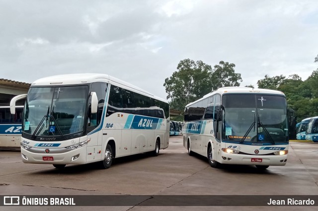 Expresso Azul 104 na cidade de Lajeado, Rio Grande do Sul, Brasil, por Jean Ricardo. ID da foto: 8777029.