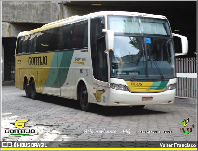 Empresa Gontijo de Transportes 11605 na cidade de Belo Horizonte, Minas Gerais, Brasil, por Valter Francisco. ID da foto: 8702744.