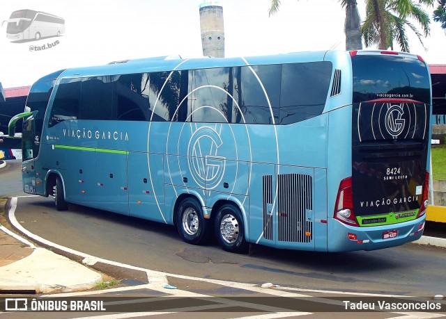 Viação Garcia 8424 na cidade de Londrina, Paraná, Brasil, por Tadeu Vasconcelos. ID da foto: 8705378.