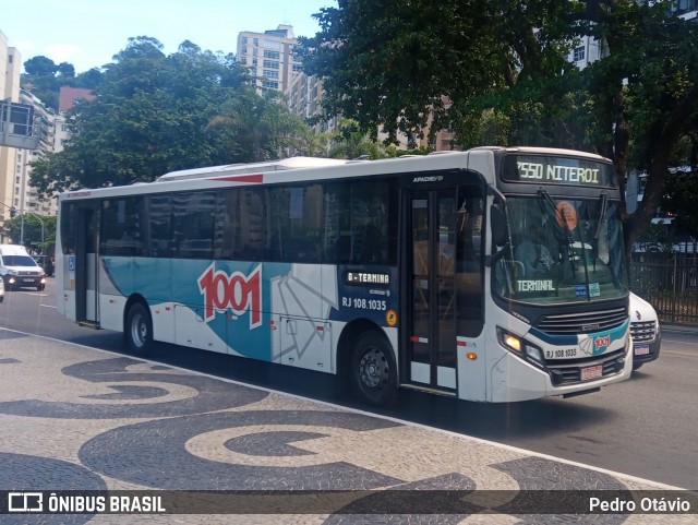 Auto Viação 1001 RJ 108.1035 na cidade de Niterói, Rio de Janeiro, Brasil, por Pedro Otávio. ID da foto: 8703645.