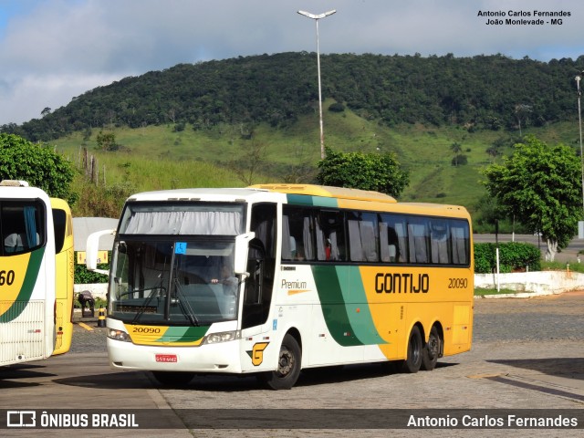 Empresa Gontijo de Transportes 20090 na cidade de João Monlevade, Minas Gerais, Brasil, por Antonio Carlos Fernandes. ID da foto: 8705781.