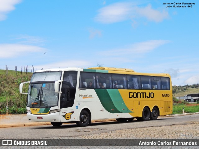 Empresa Gontijo de Transportes 12805 na cidade de João Monlevade, Minas Gerais, Brasil, por Antonio Carlos Fernandes. ID da foto: 8705775.