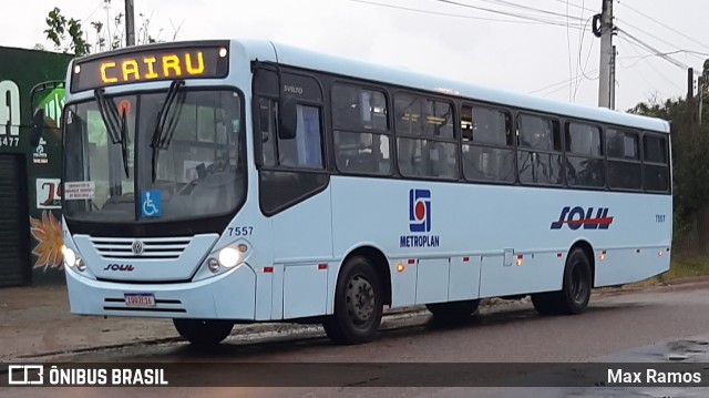 SOUL - Sociedade de Ônibus União Ltda. 7557 na cidade de Alvorada, Rio Grande do Sul, Brasil, por Max Ramos. ID da foto: 8707154.