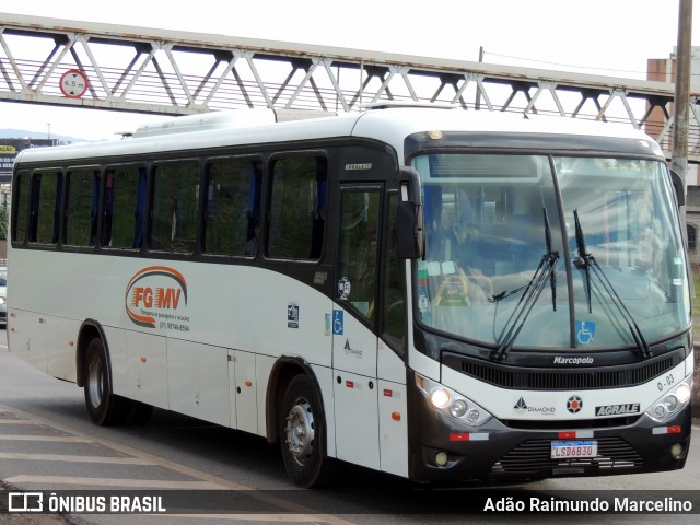 FG MV Transporte de Passageiros e Locações 0-03 na cidade de Belo Horizonte, Minas Gerais, Brasil, por Adão Raimundo Marcelino. Número da foto: #8707642.