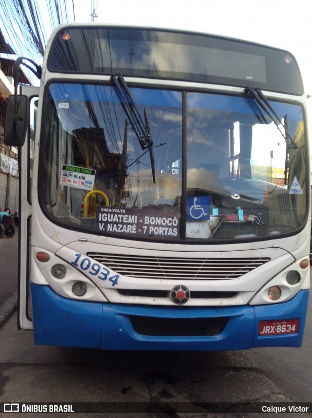 Concessionária Salvador Norte - CSN Transportes 10934 na cidade de Salvador, Bahia, Brasil, por Caique Victor. Número da foto: #8708794.