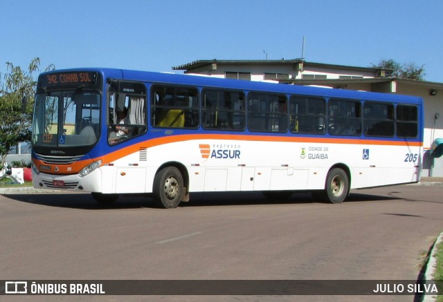 Expresso Assur 205 na cidade de Guaíba, Rio Grande do Sul, Brasil, por JULIO SILVA. Número da foto: #8710914.