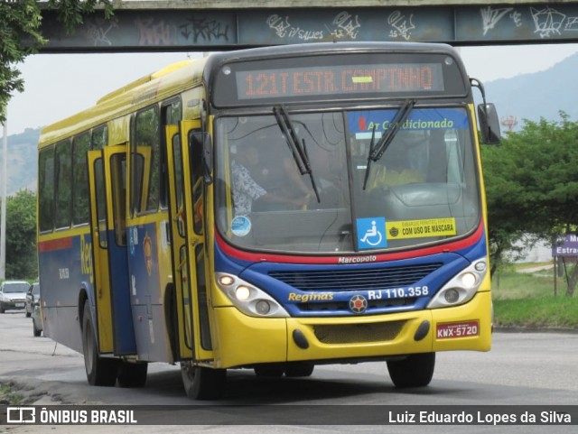 Auto Viação Reginas RJ 110.358 na cidade de Duque de Caxias, Rio de Janeiro, Brasil, por Luiz Eduardo Lopes da Silva. ID da foto: 8710237.