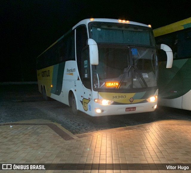 Empresa Gontijo de Transportes 14340 na cidade de Manhuaçu, Minas Gerais, Brasil, por Vitor Hugo. Número da foto: #8710459.