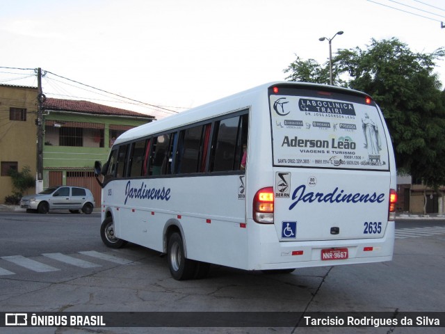 Auto Viação Jardinense 2635 na cidade de Natal, Rio Grande do Norte, Brasil, por Tarcisio Rodrigues da Silva. ID da foto: 8710263.