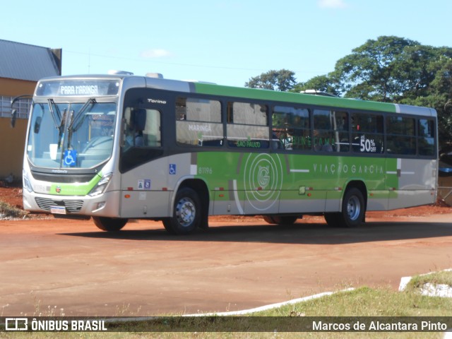 Viação Garcia 81196 na cidade de Maringá, Paraná, Brasil, por Marcos de Alcantara Pinto. ID da foto: 8708673.