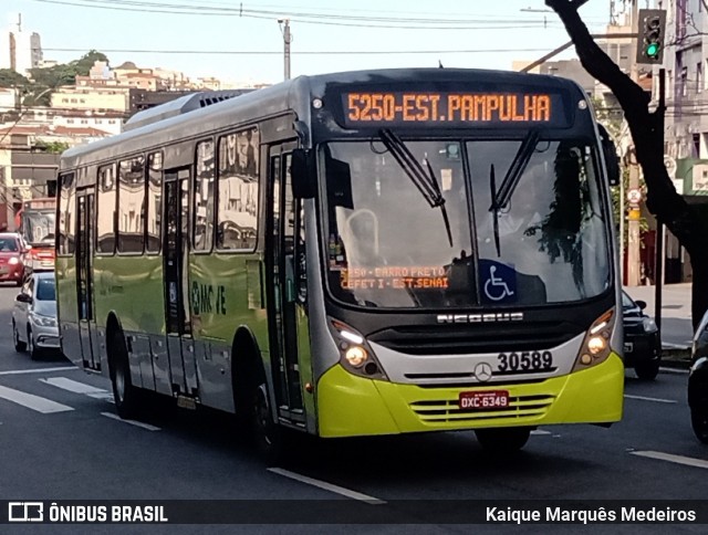 Bettania Ônibus 30589 na cidade de Belo Horizonte, Minas Gerais, Brasil, por Kaique Marquês Medeiros . ID da foto: 8708229.