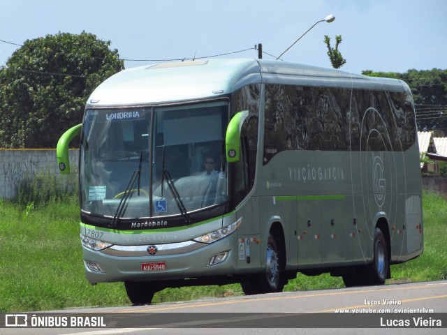 Viação Garcia 7807 na cidade de Arapongas, Paraná, Brasil, por Lucas Vieira. ID da foto: 8709566.