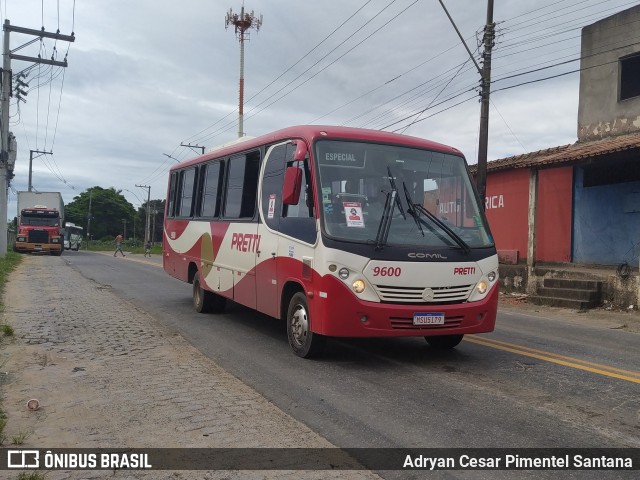 Viação Pretti 9600 na cidade de Cariacica, Espírito Santo, Brasil, por Adryan Cesar Pimentel Santana. Número da foto: #8708644.